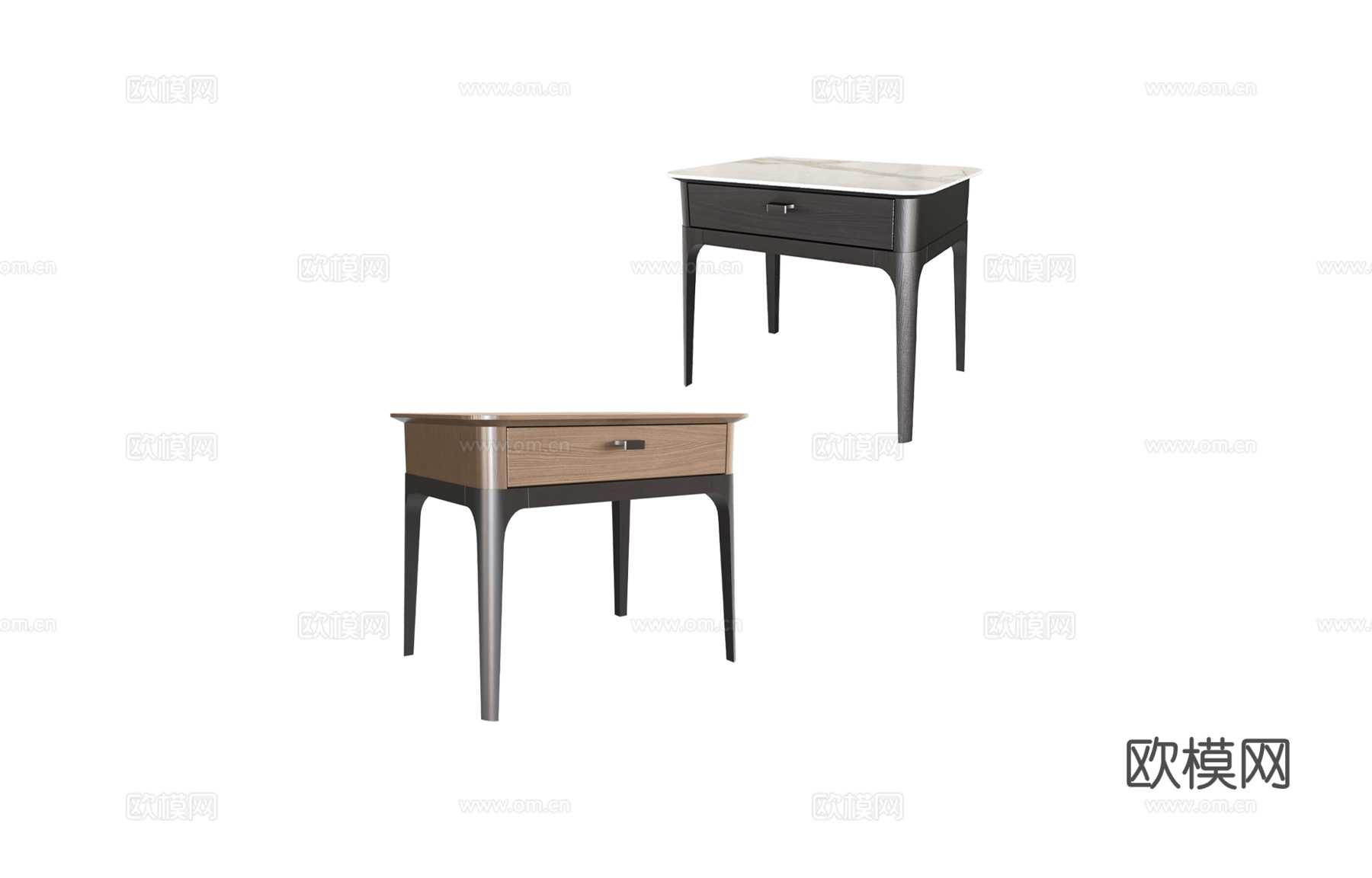 Furman 美式床头柜3d模型下载