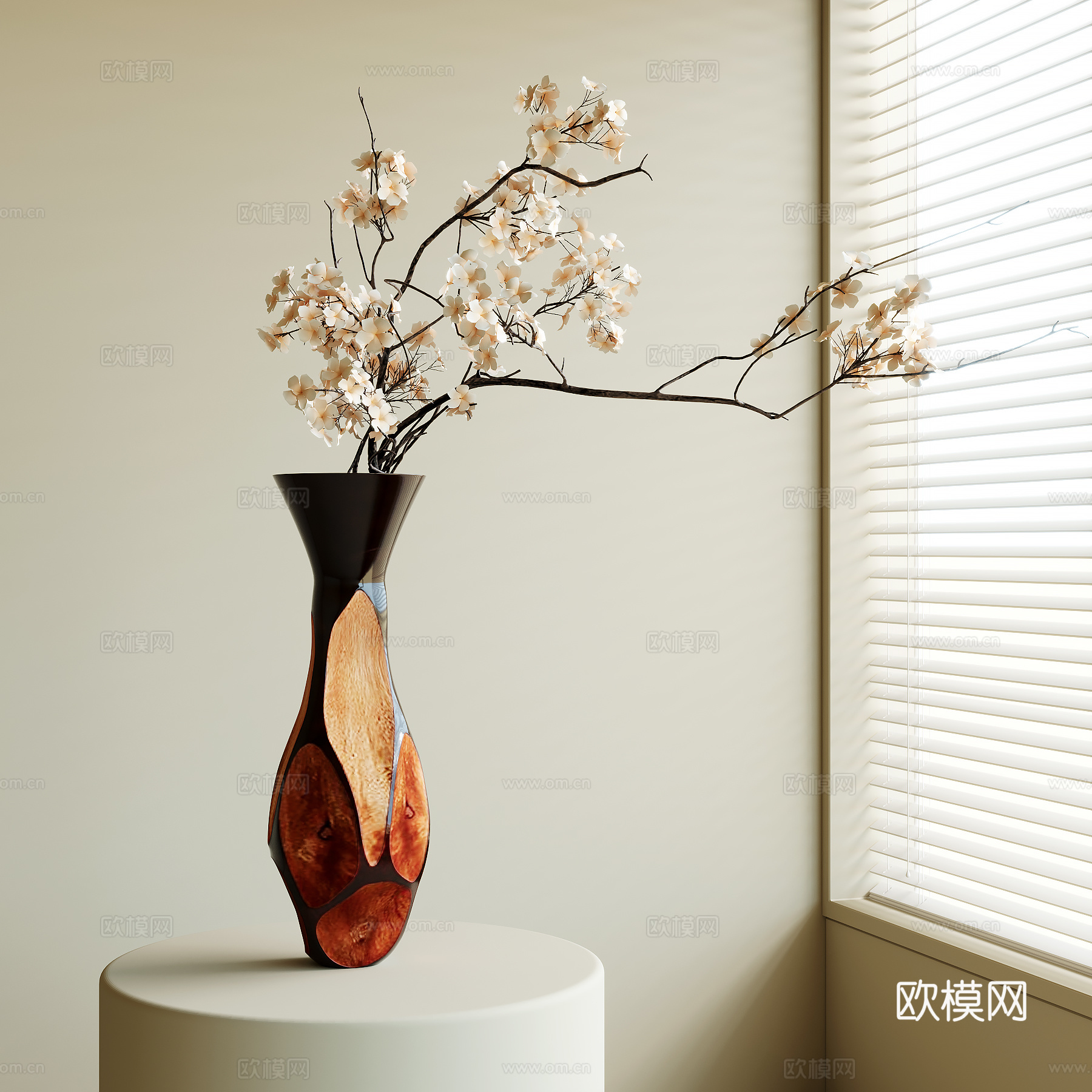 现代花瓶花艺su模型