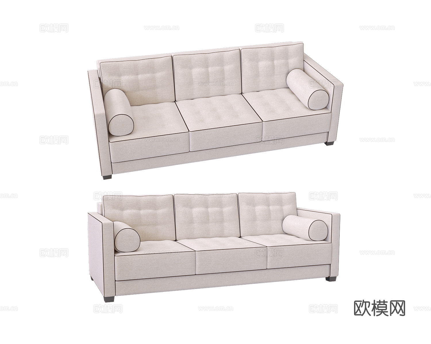 Si Lounge 三人沙发3d模型下载