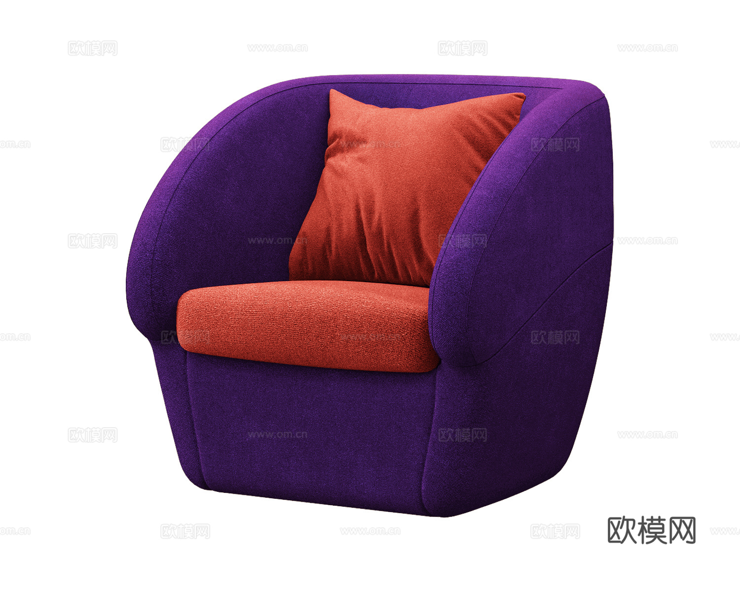 Paola Zani 单人沙发 双人沙发3d模型下载（渲染图2）