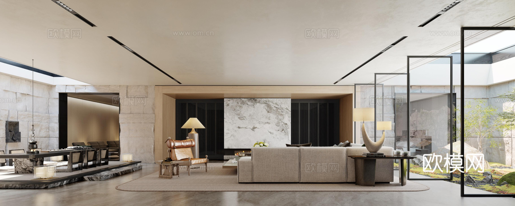 轻奢别墅 样板间 最新全套施工图 效果图合集cad施工图