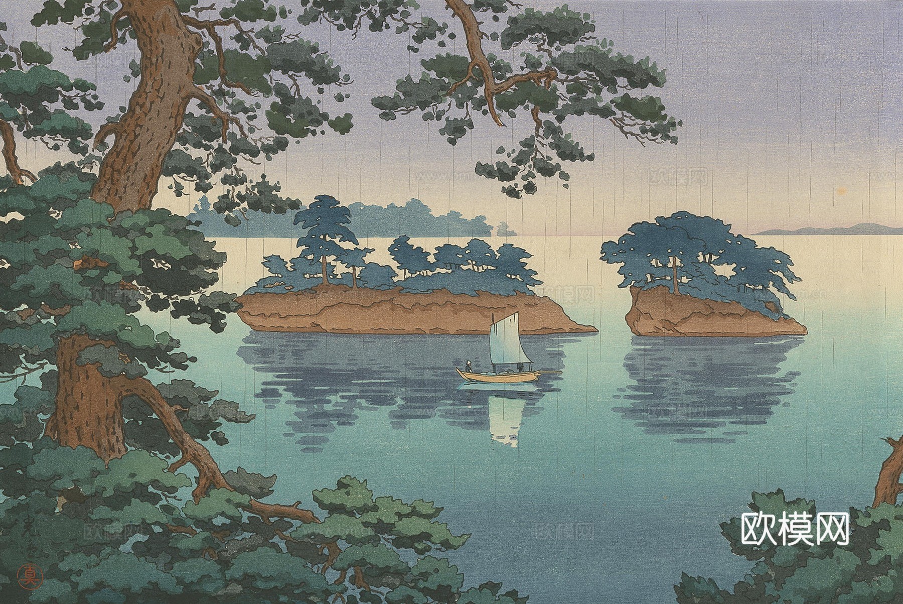 日本浮世绘风景画，日本著名景点风景画29