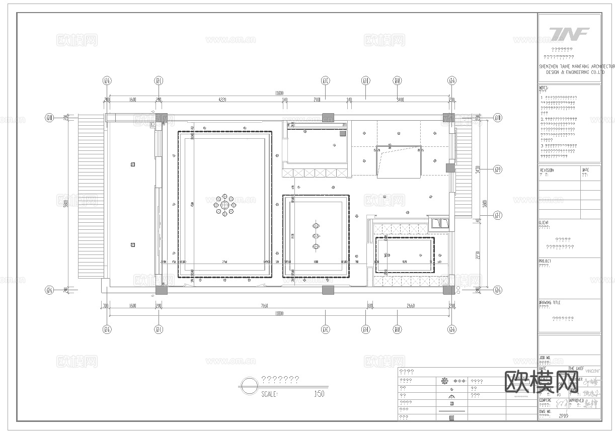 新中式大平层 样板间 最新全套施工图 效果图合集cad施工图