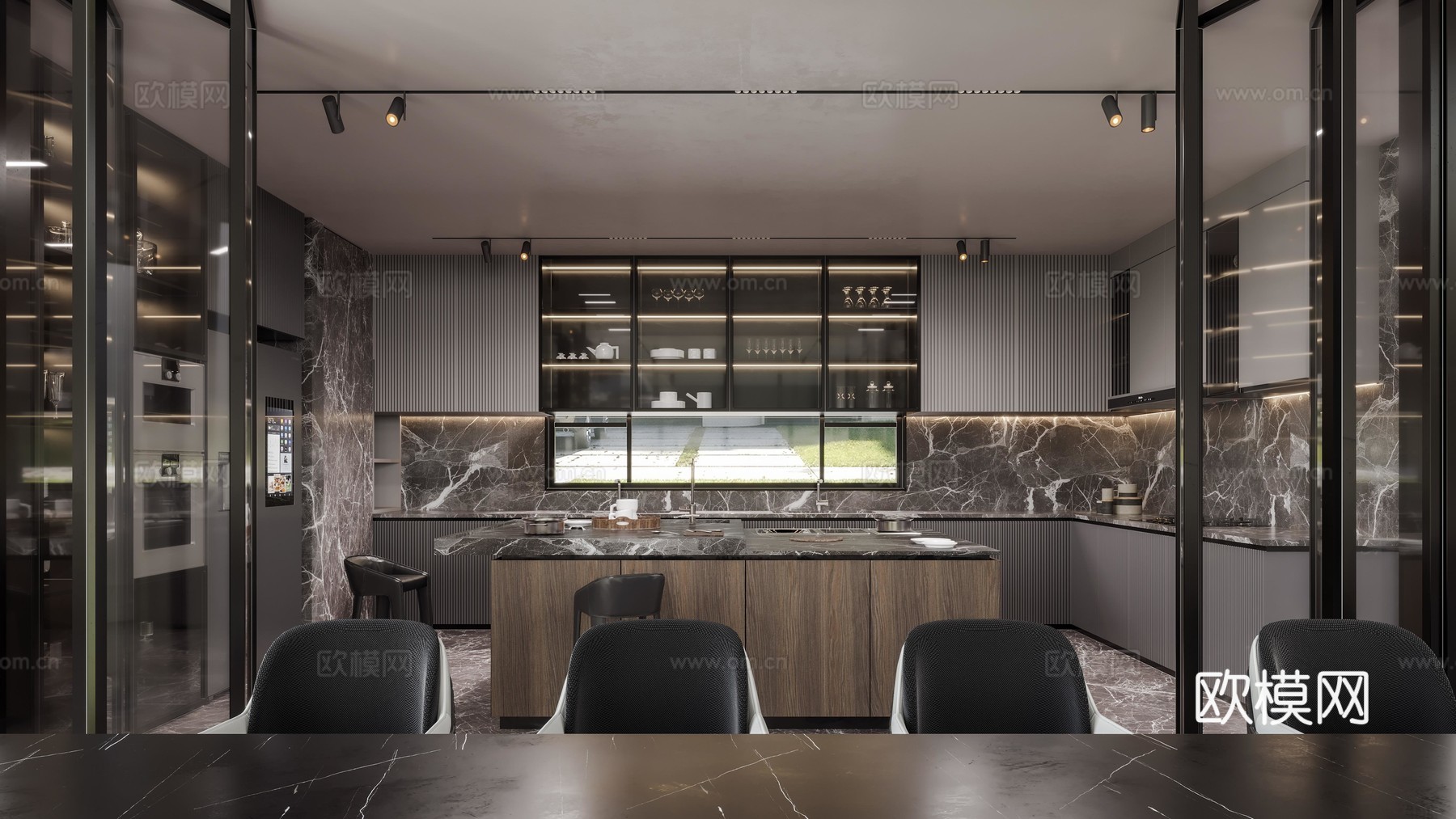 轻奢别墅 样板间 最新全套施工图 效果图合集cad施工图