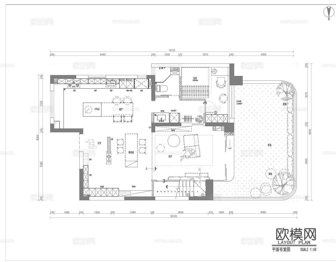 中古侘寂风别墅 样板间 最新全套施工图 效果图合集cad施工图下载（渲染图8）