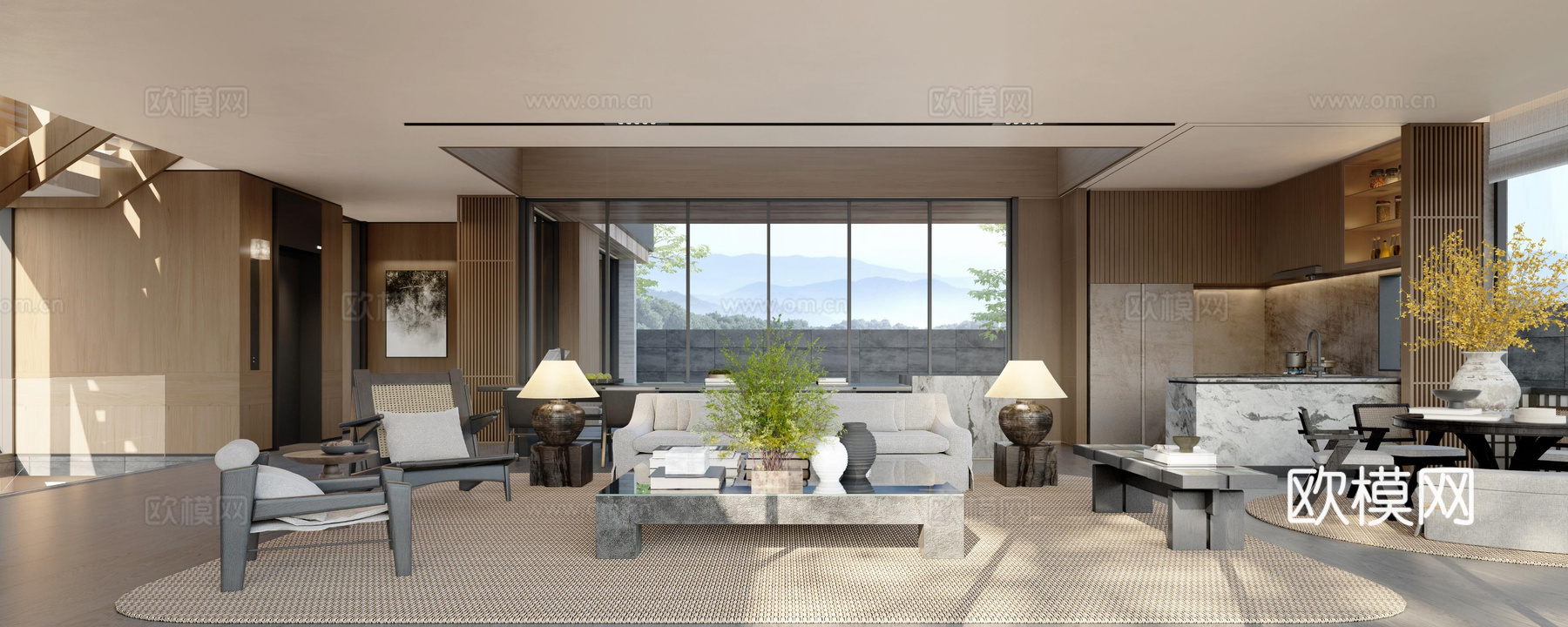 轻奢别墅 样板间 最新全套施工图 效果图合集cad施工图