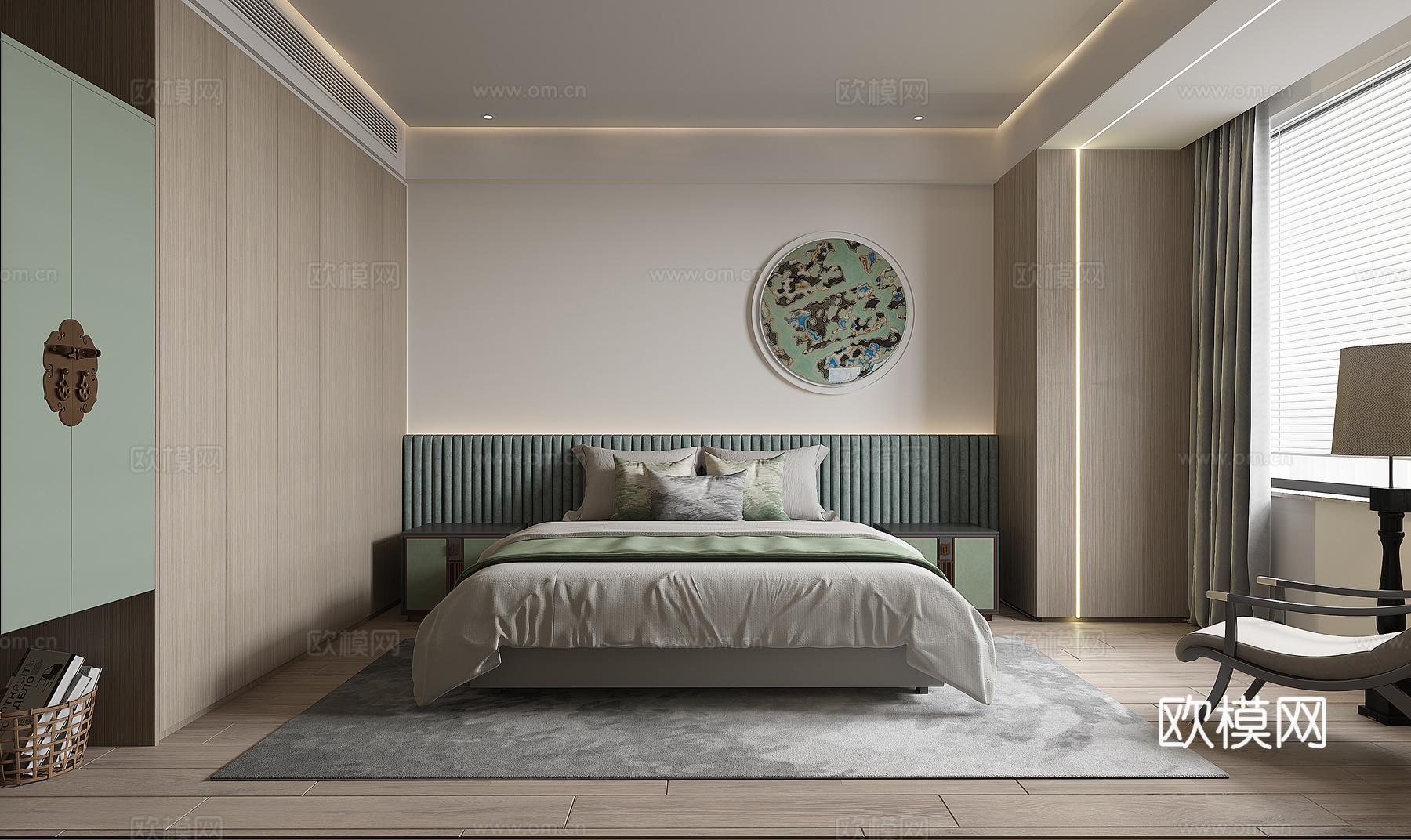 新中式大平层 样板间 最新全套施工图 效果图合集cad施工图