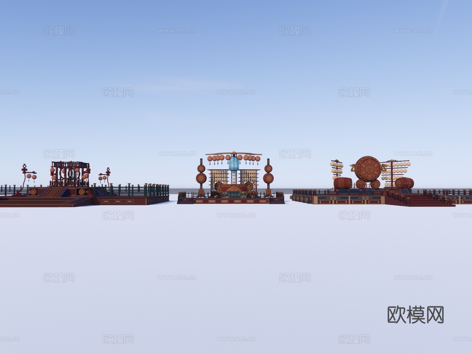 活动美陈舞台su模型