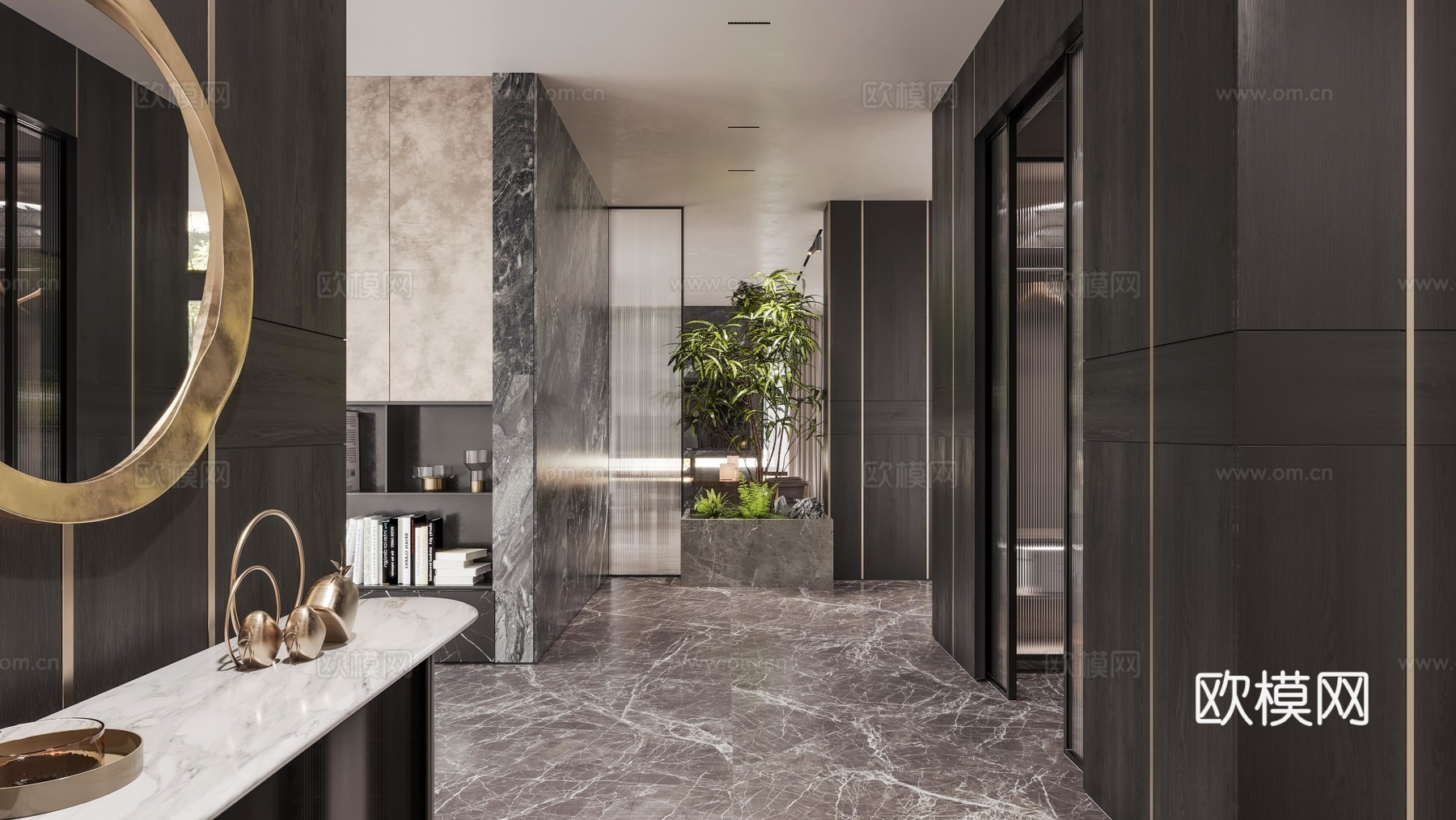 轻奢别墅 样板间 最新全套施工图 效果图合集cad施工图