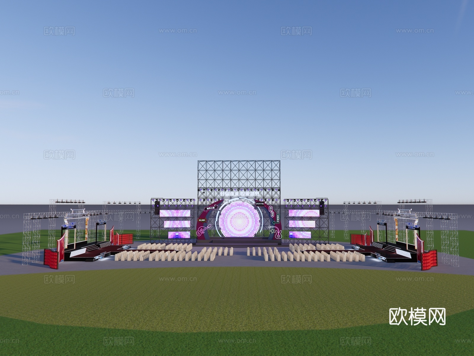 活动美陈舞台su模型