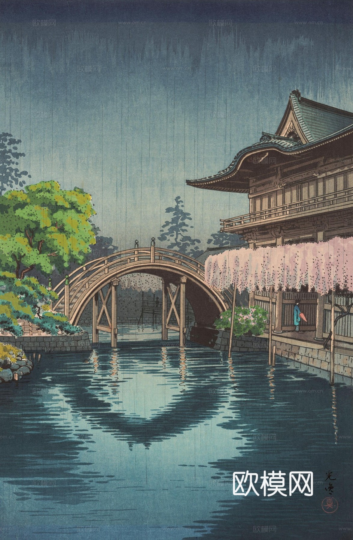 日本浮世绘风景画，日本著名景点风景画59