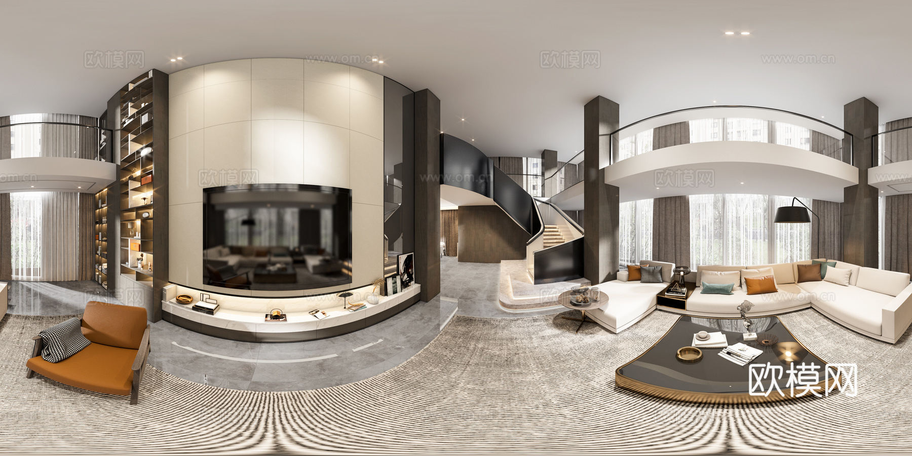 轻奢别墅 样板间 最新全套施工图 效果图合集cad施工图