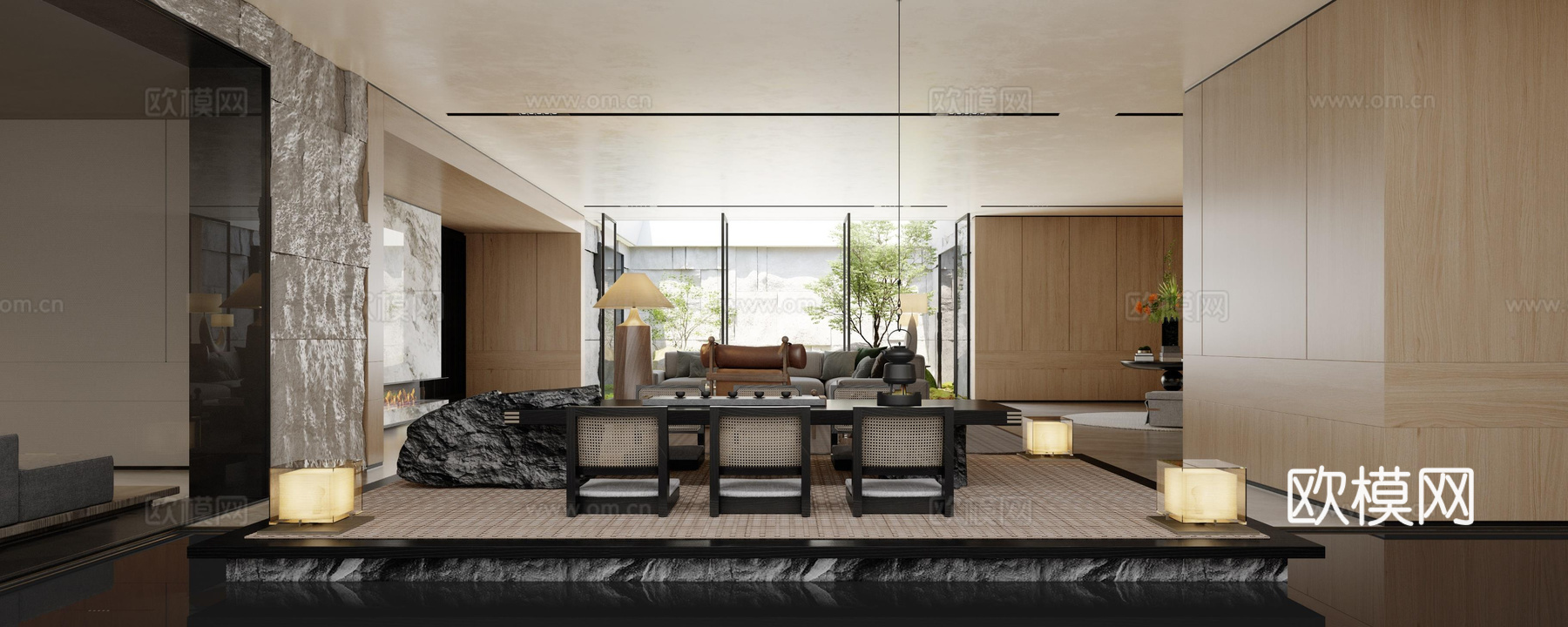 轻奢别墅 样板间 最新全套施工图 效果图合集cad施工图