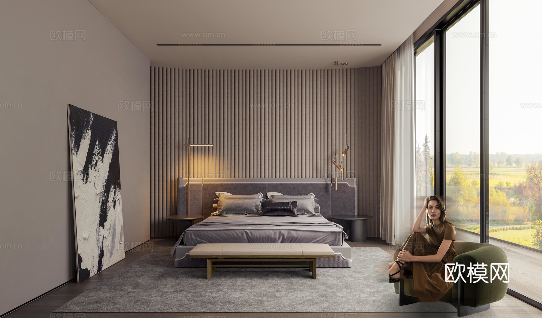 轻奢别墅 样板间 最新全套施工图 效果图合集cad施工图