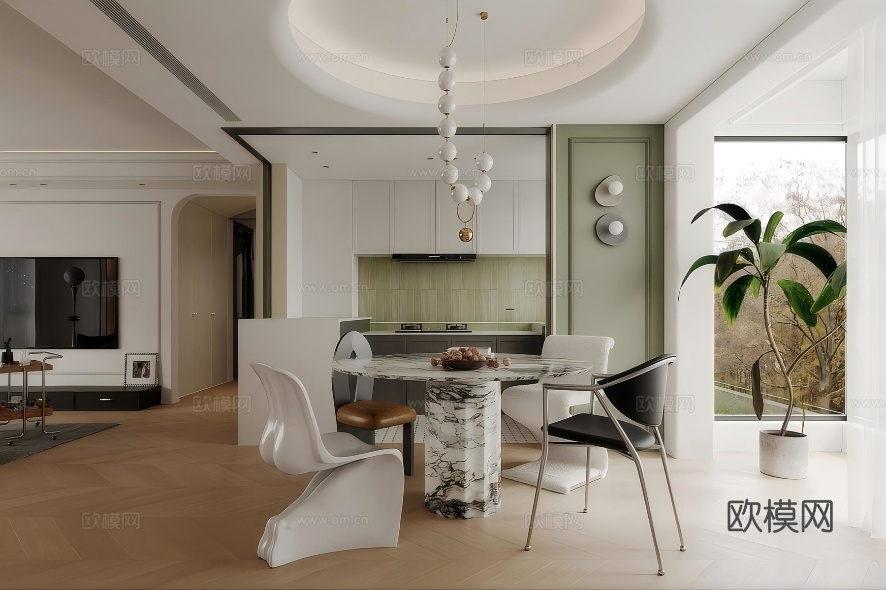 法式别墅 样板间 最新全套施工图 效果图合集cad施工图