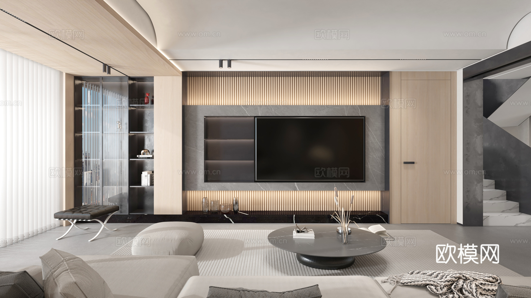 轻奢大平层 样板间 最新全套施工图 效果图合集cad施工图