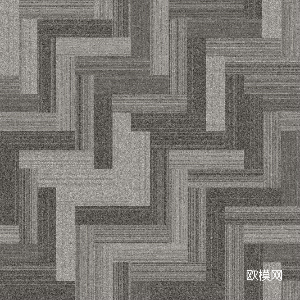 灰色跳色人字拼办公地毯