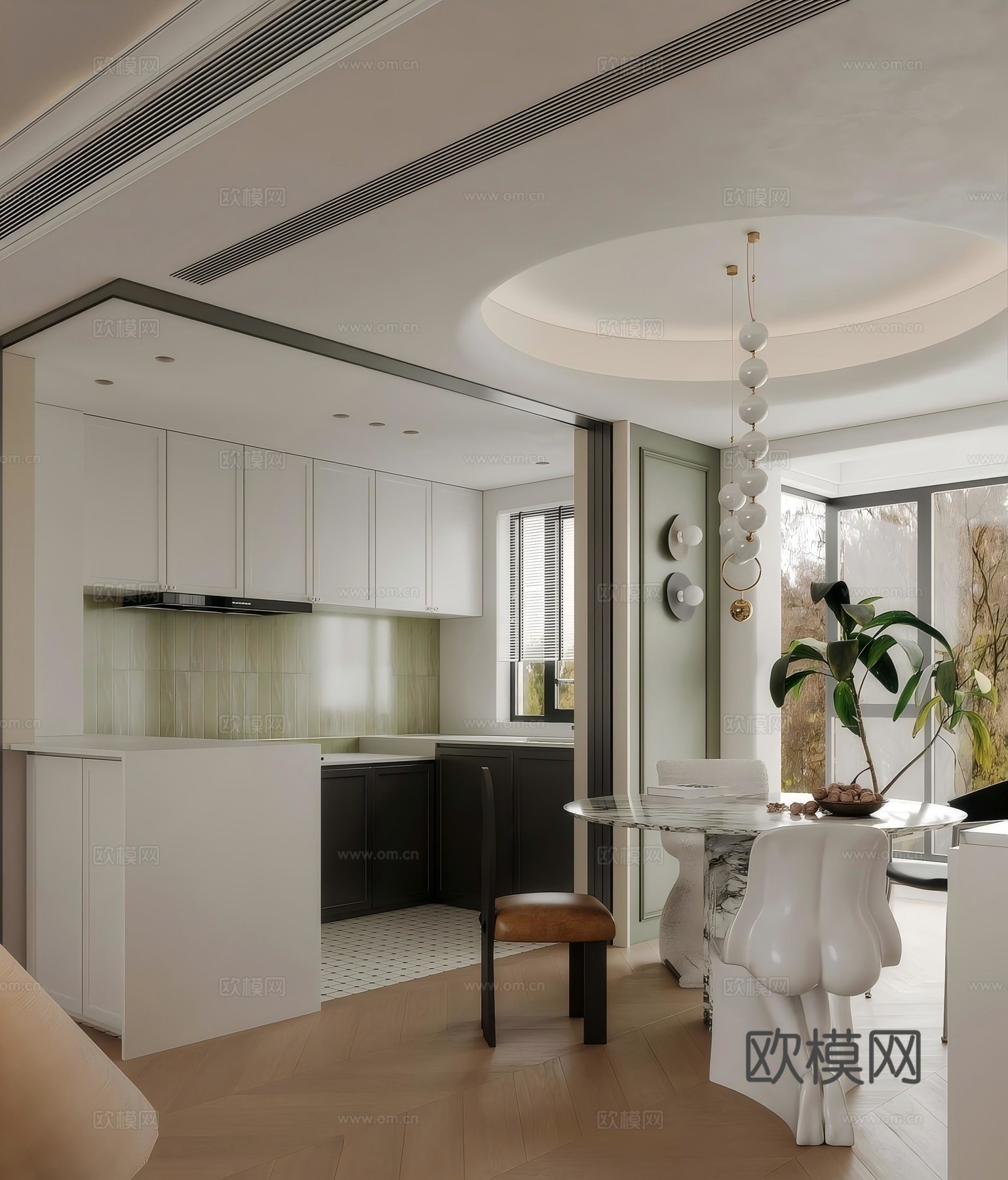 法式别墅 样板间 最新全套施工图 效果图合集cad施工图