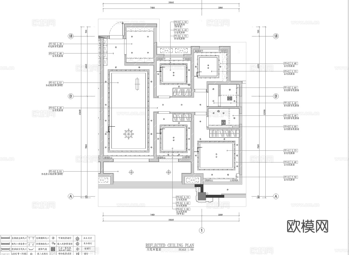 新中式大平层 样板间 最新全套施工图 效果图合集cad施工图