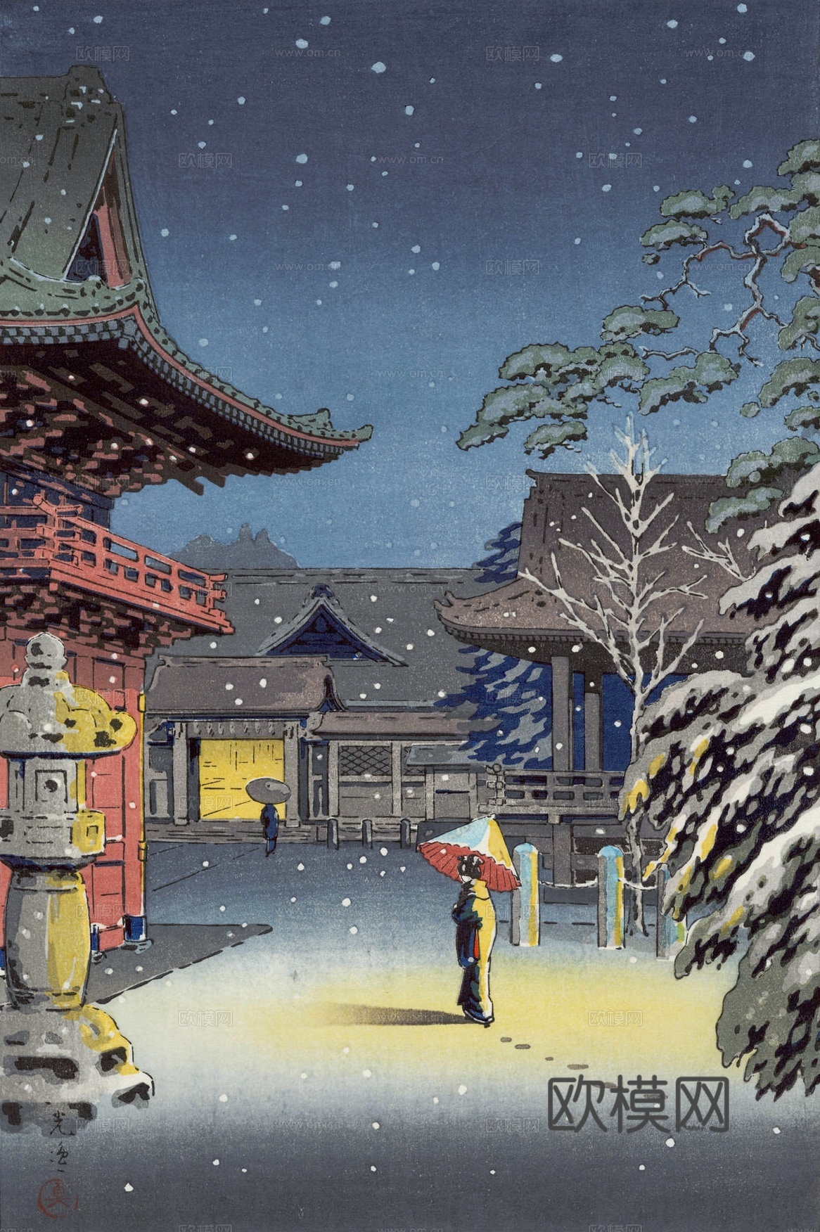 日本浮世绘风景画，日本著名景点风景画11