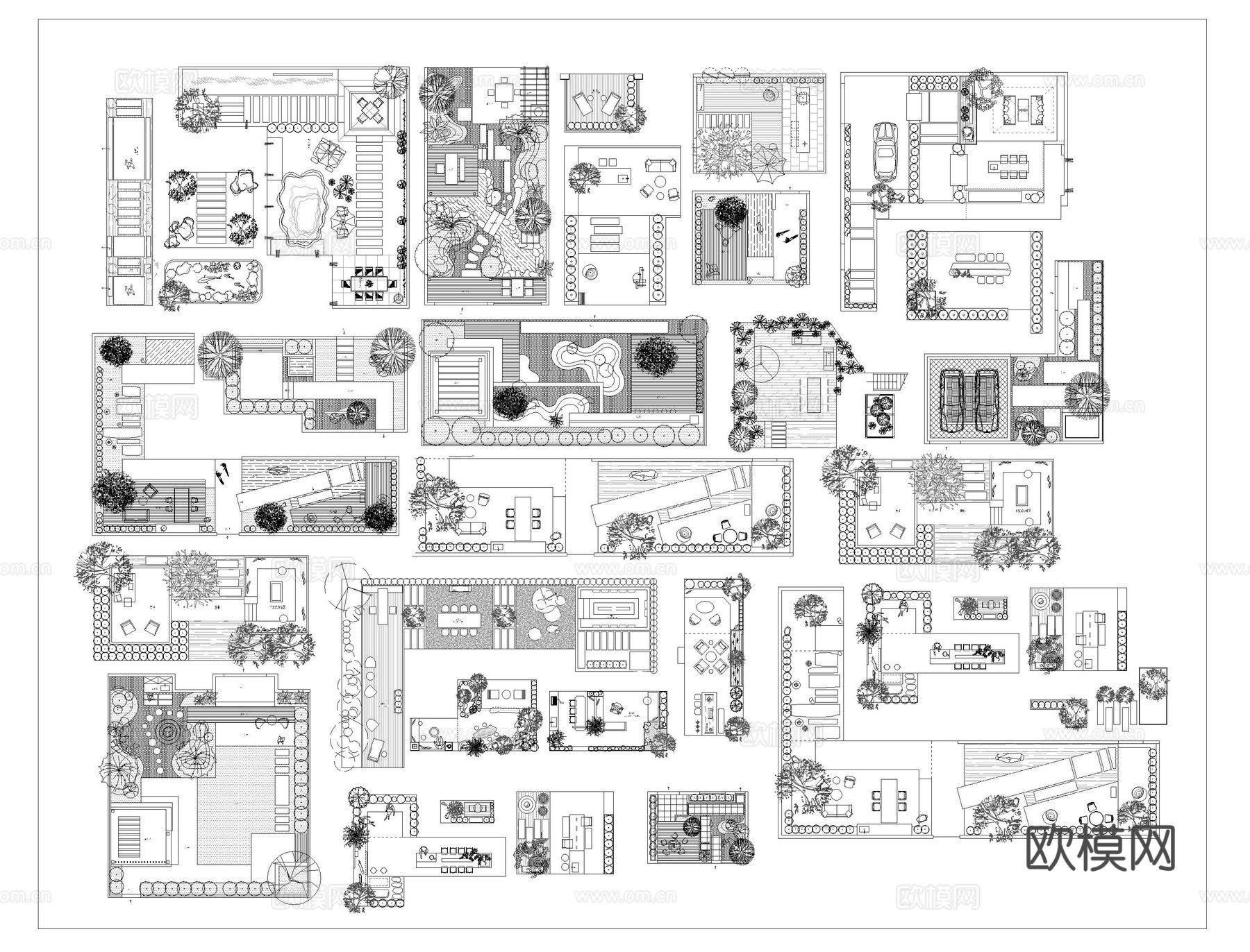 阳台露台CAD平面图cad施工图