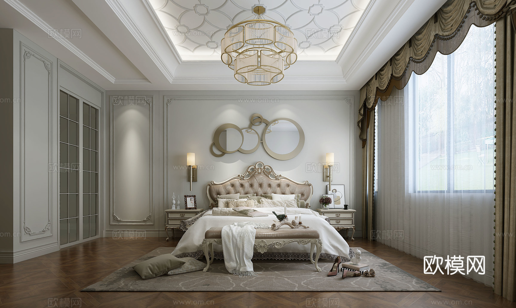 法式别墅 样板间 最新全套施工图 效果图合集cad施工图