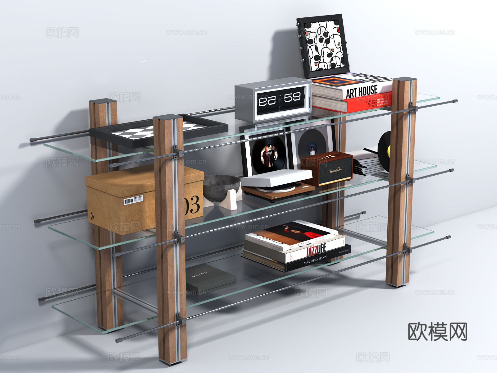 玻璃钢丝边柜架免费3d模型