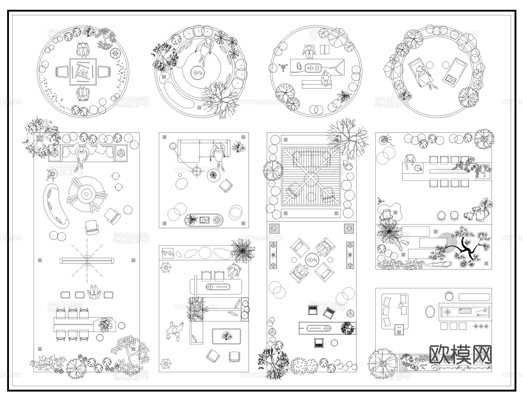 阳台露台CAD平面图cad施工图