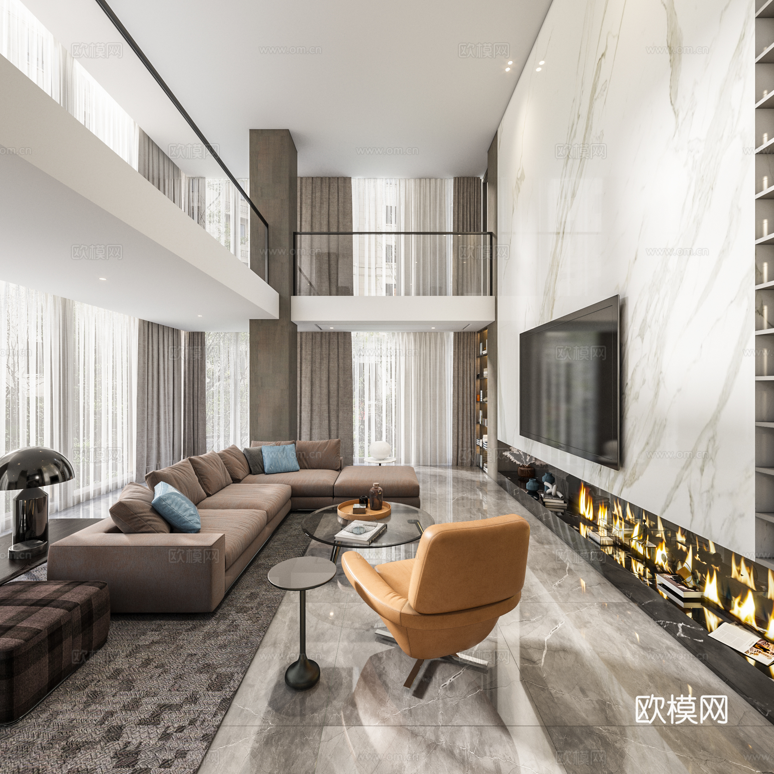 轻奢别墅 样板间 最新全套施工图 效果图合集cad施工图