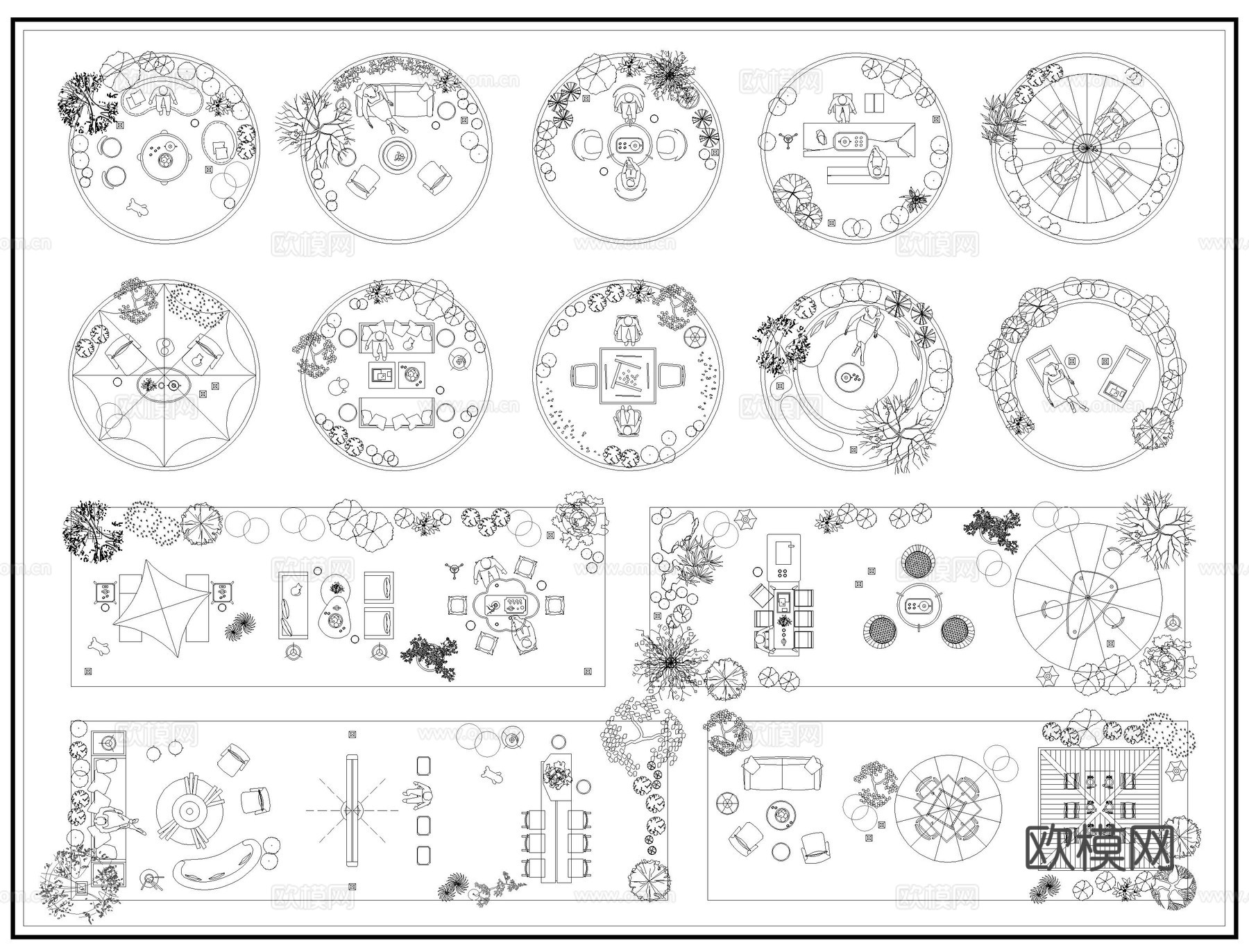 阳台露台CAD平面图cad施工图