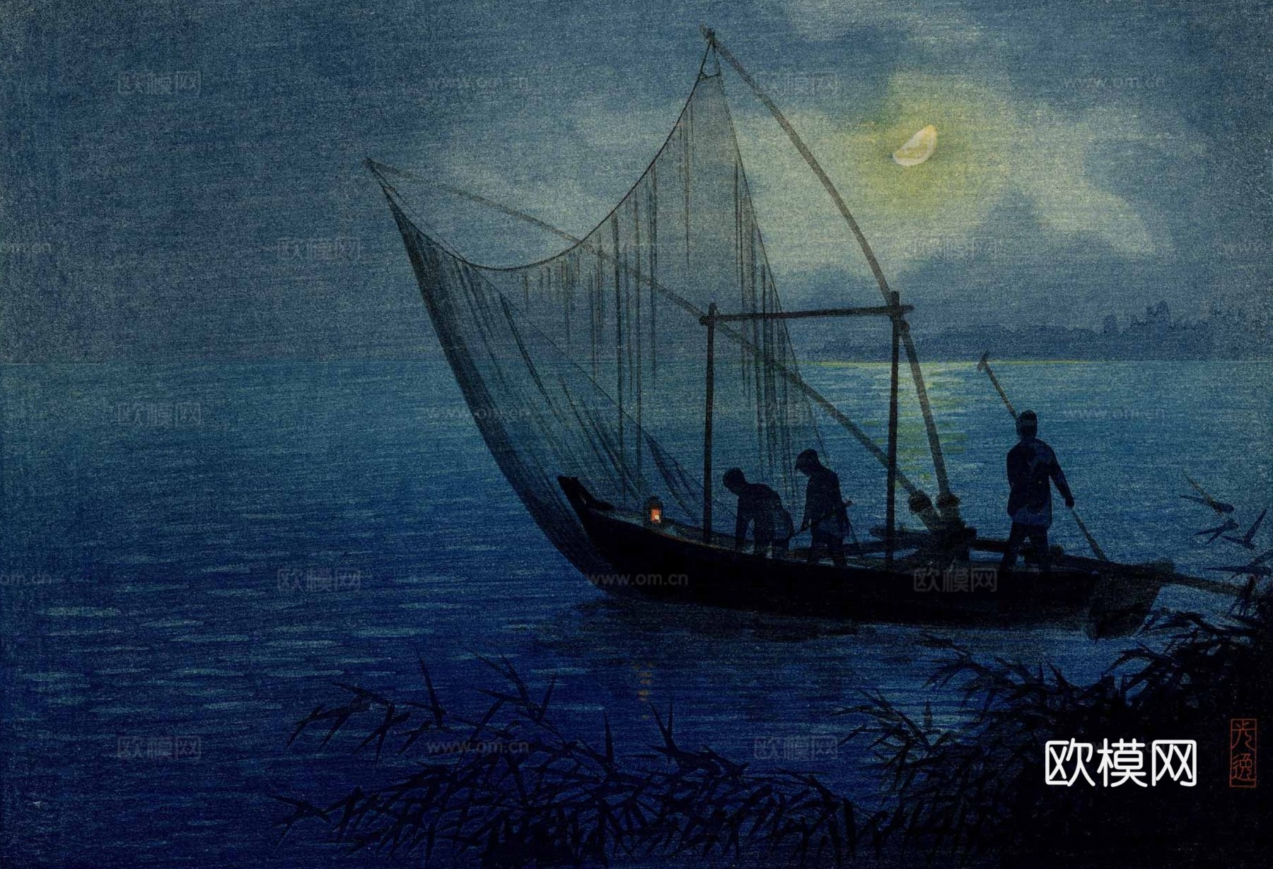 日本浮世绘风景画，日本著名景点风景画45下载