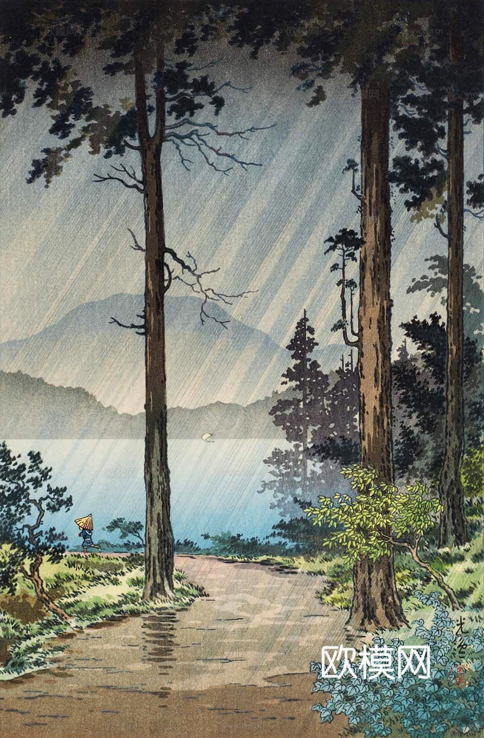 日本浮世绘风景画，日本著名景点风景画19