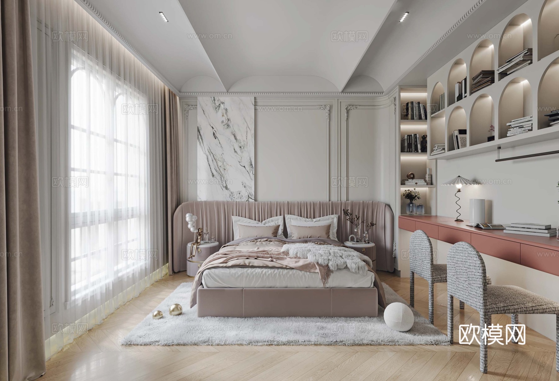 法式别墅 样板间 最新全套施工图 效果图合集cad施工图