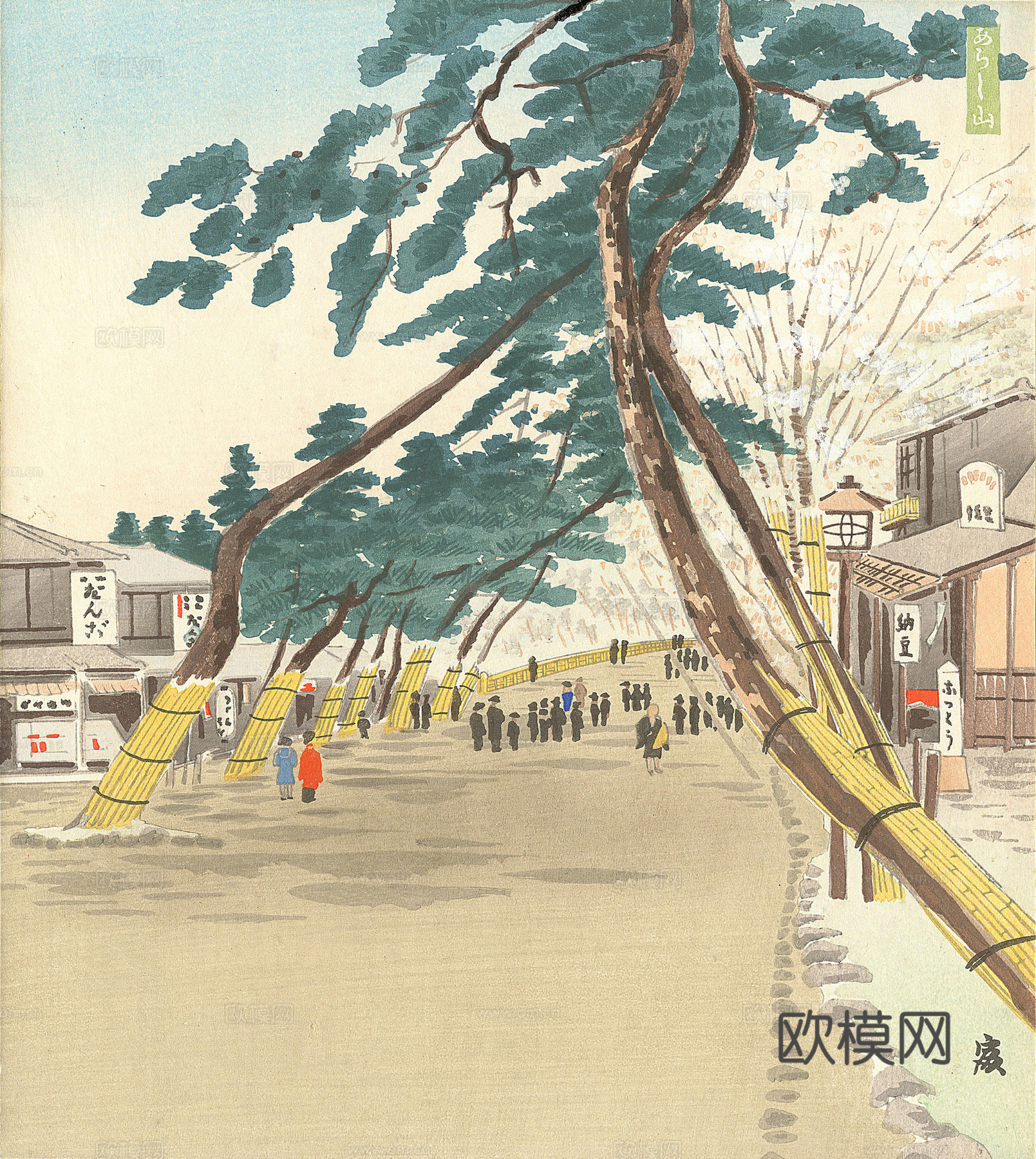 日本浮世绘风景画，日本著名景点绘画15