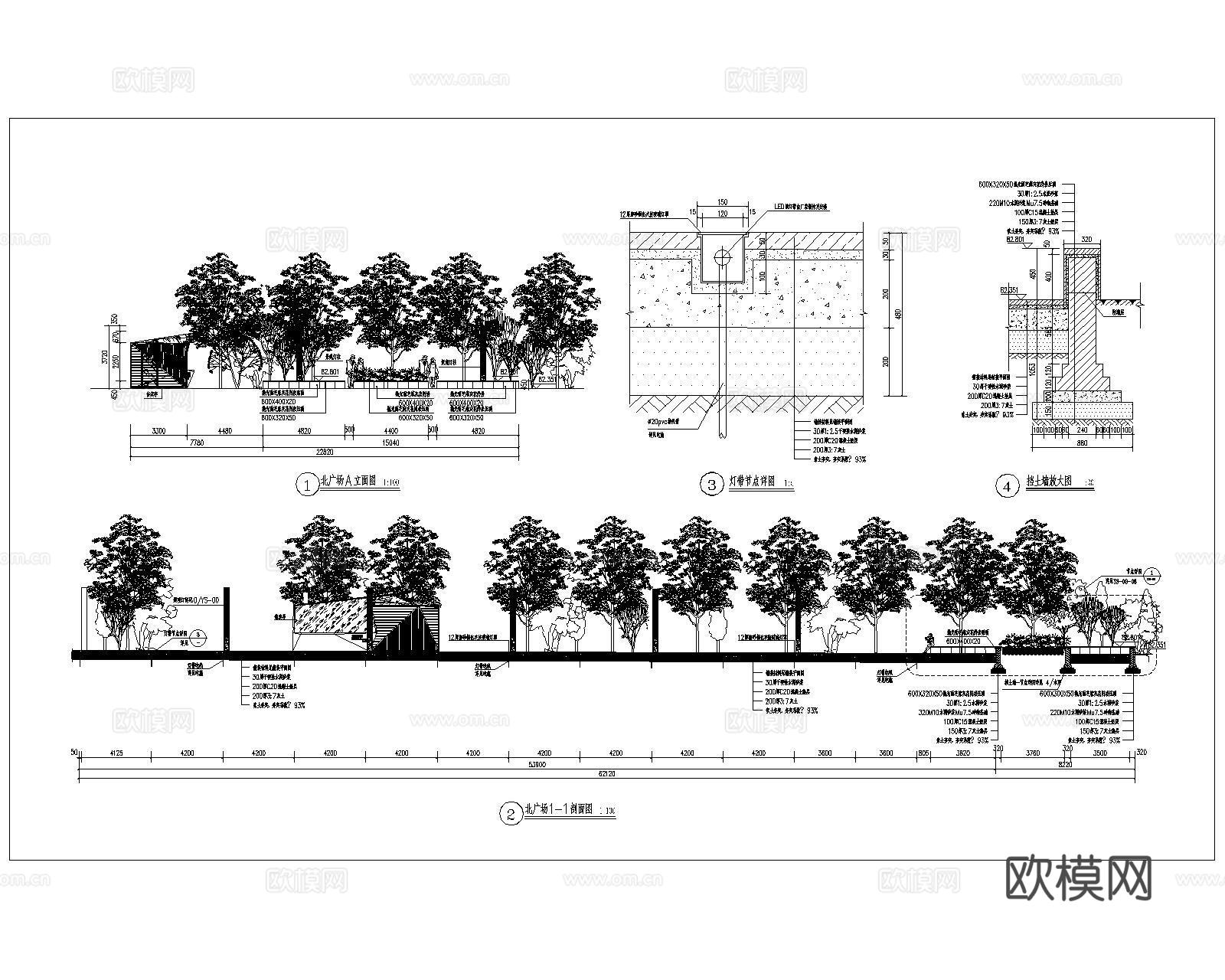 道路横断面CAD施工图cad施工图下载（渲染图7）