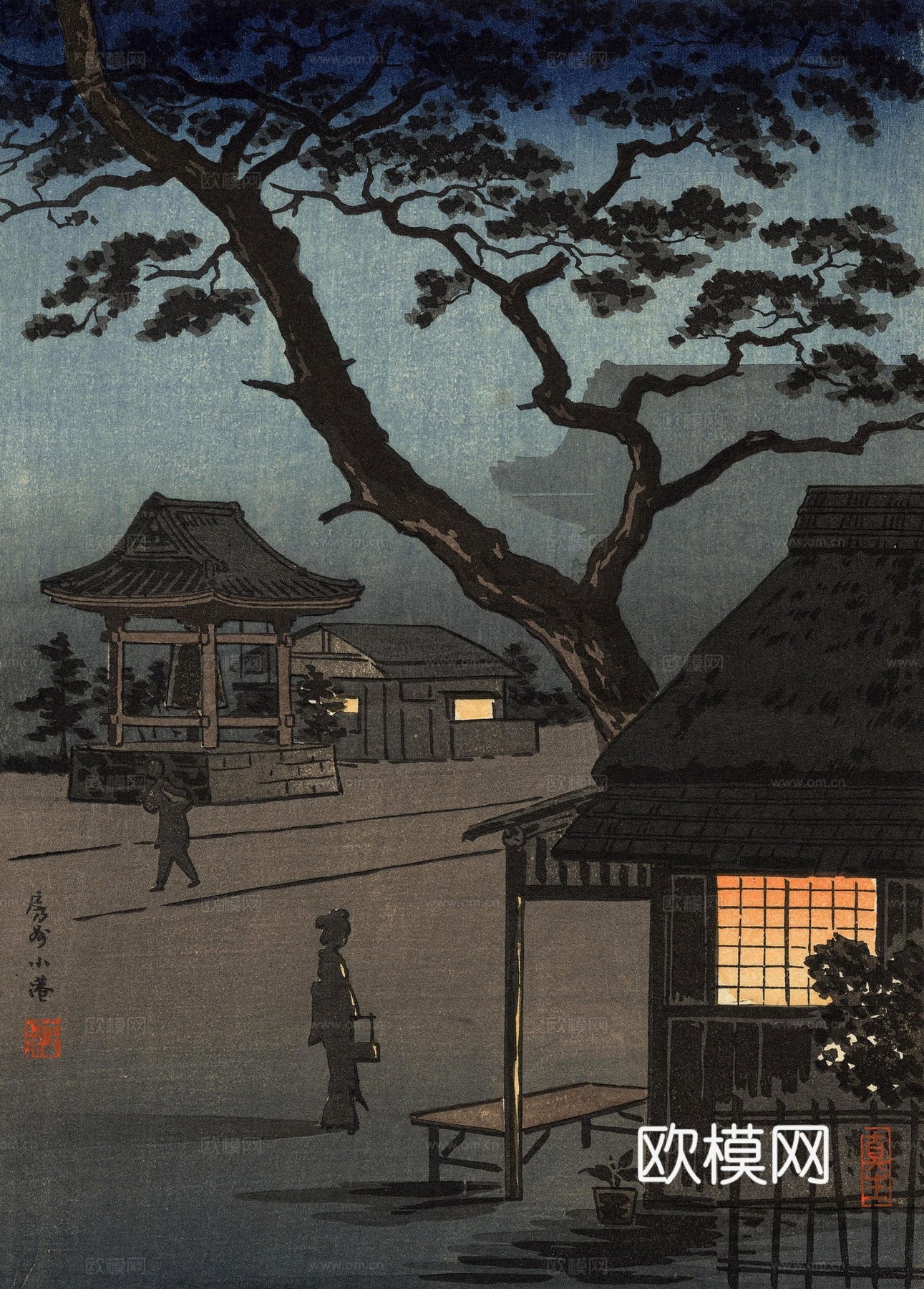 日本浮世绘风景画，日本著名景点风景画26下载