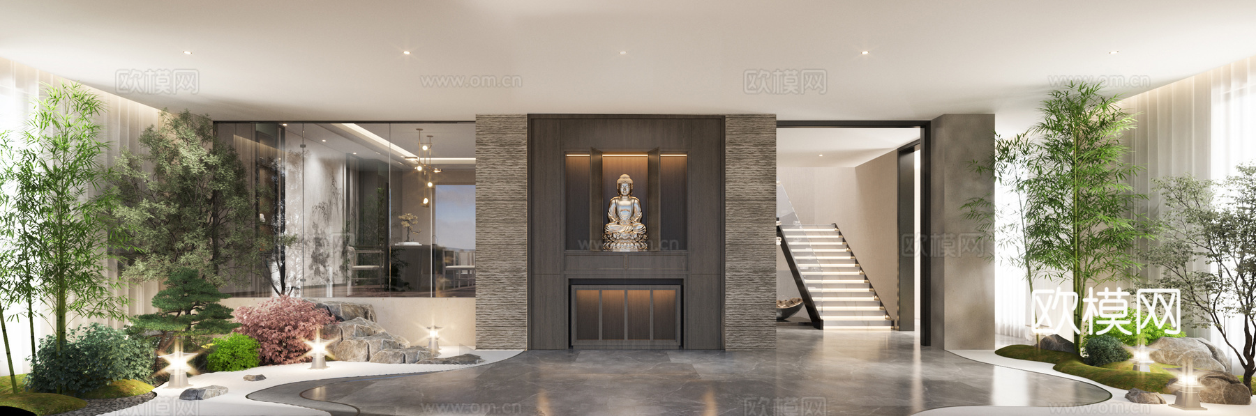 轻奢别墅 样板间 最新全套施工图 效果图合集cad施工图