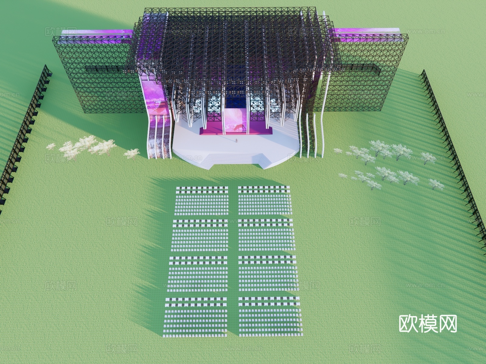 活动美陈舞台su模型