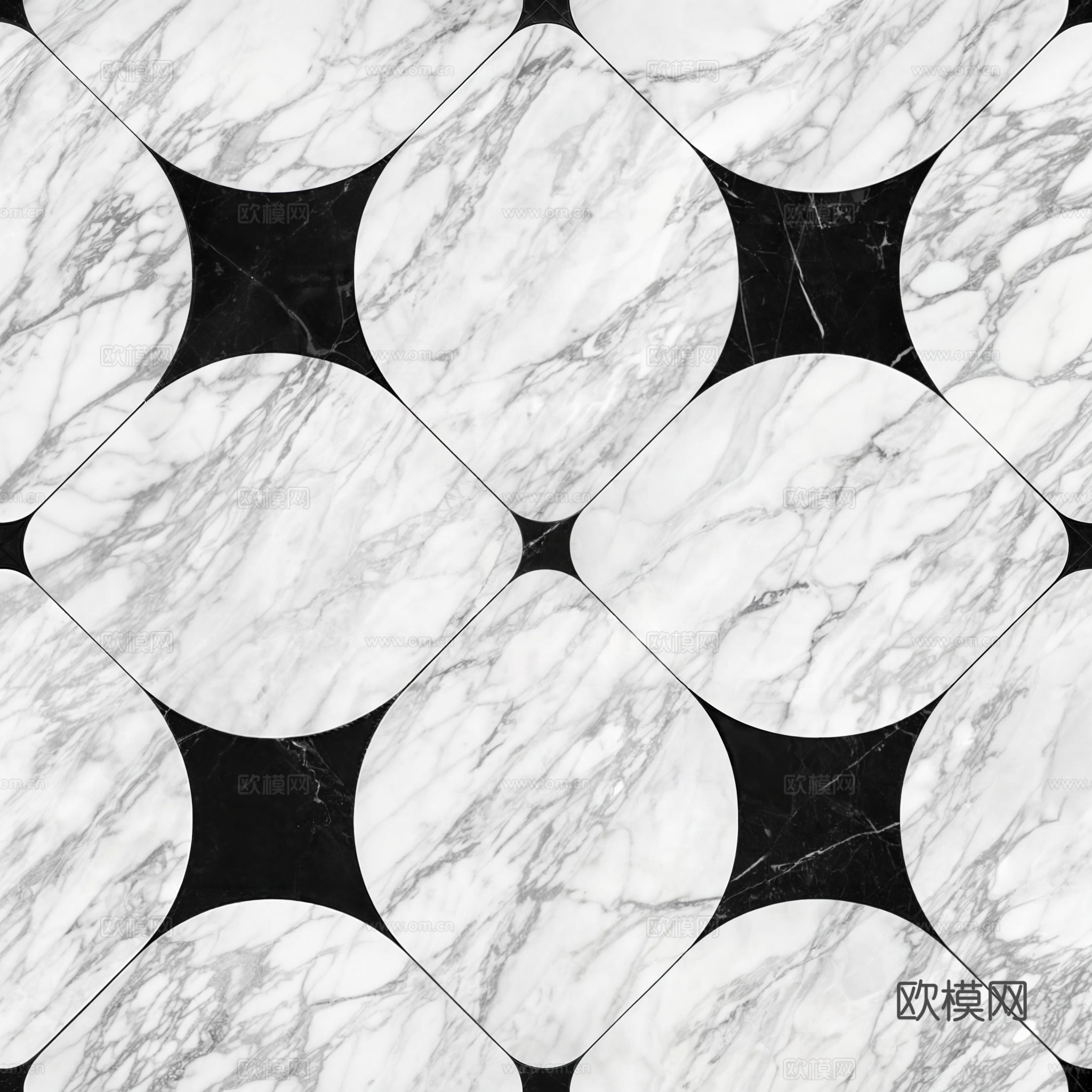 轻奢石材拼花_马赛克石材拼花_大理石纹理拼花