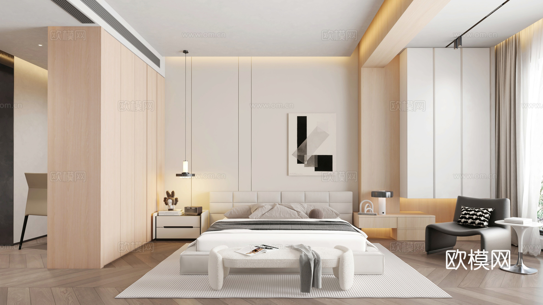 轻奢大平层 样板间 最新全套施工图 效果图合集cad施工图