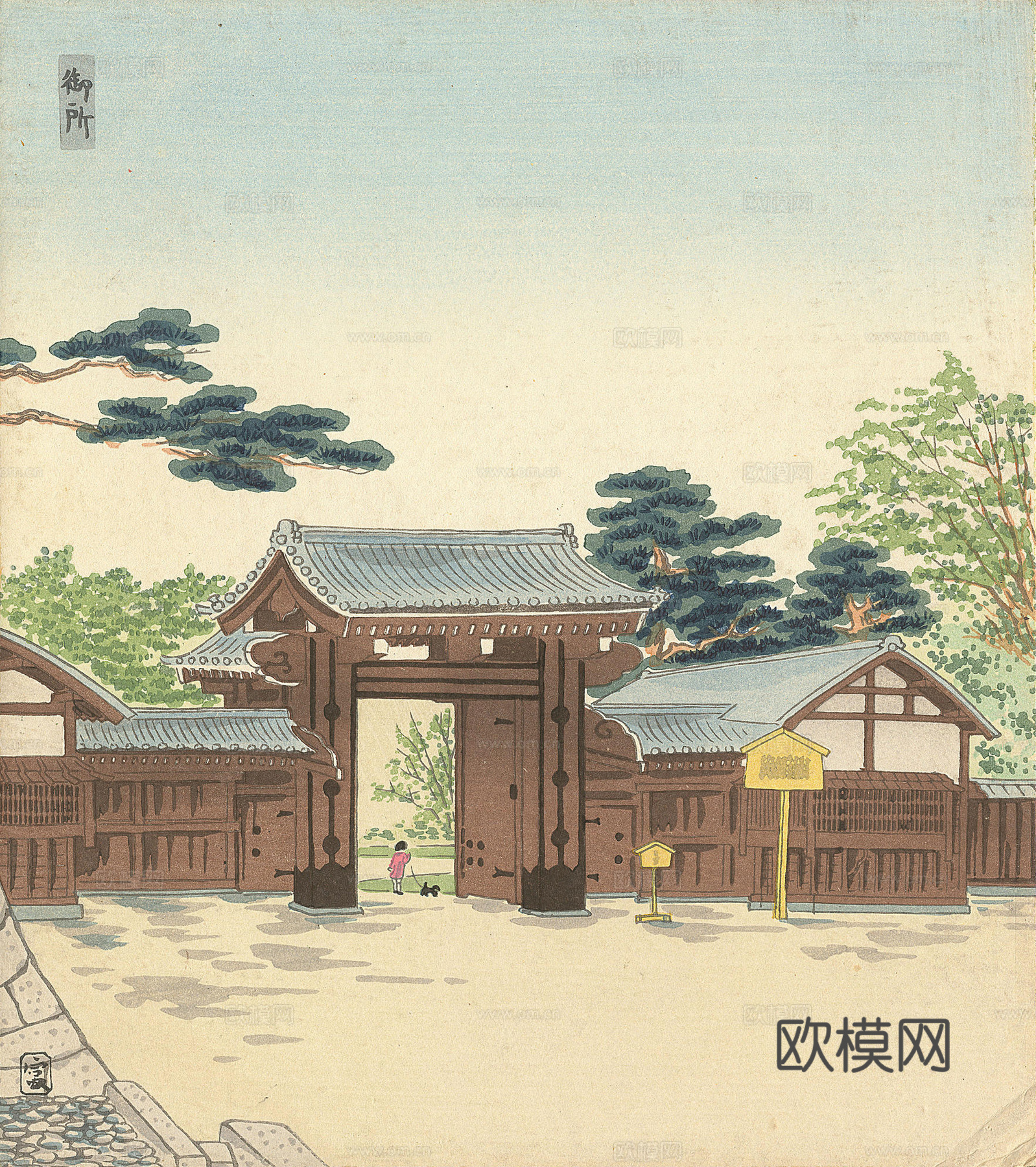 日本浮世绘风景画，日本著名景点绘画23