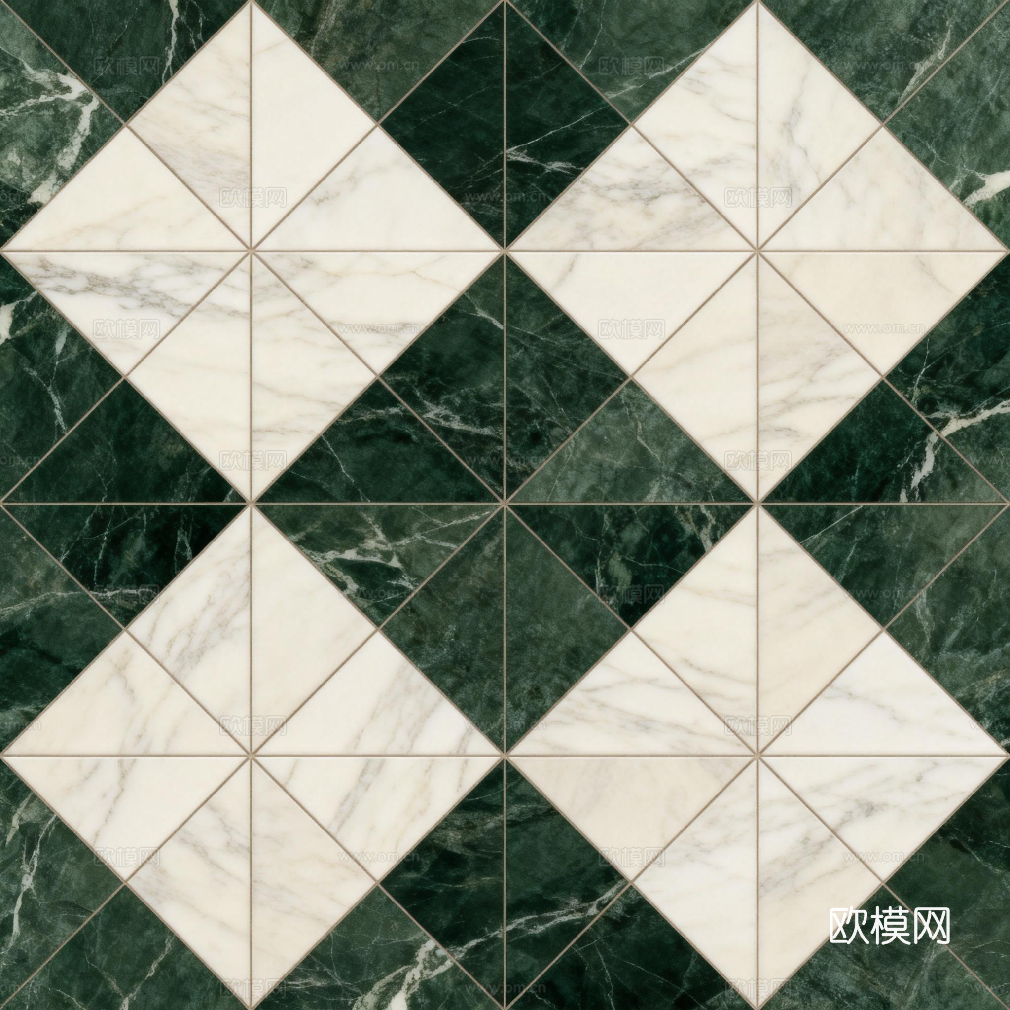绿白色石材拼花 花卉图案水切刀拼花石材 绿色石材拼花马赛克下载