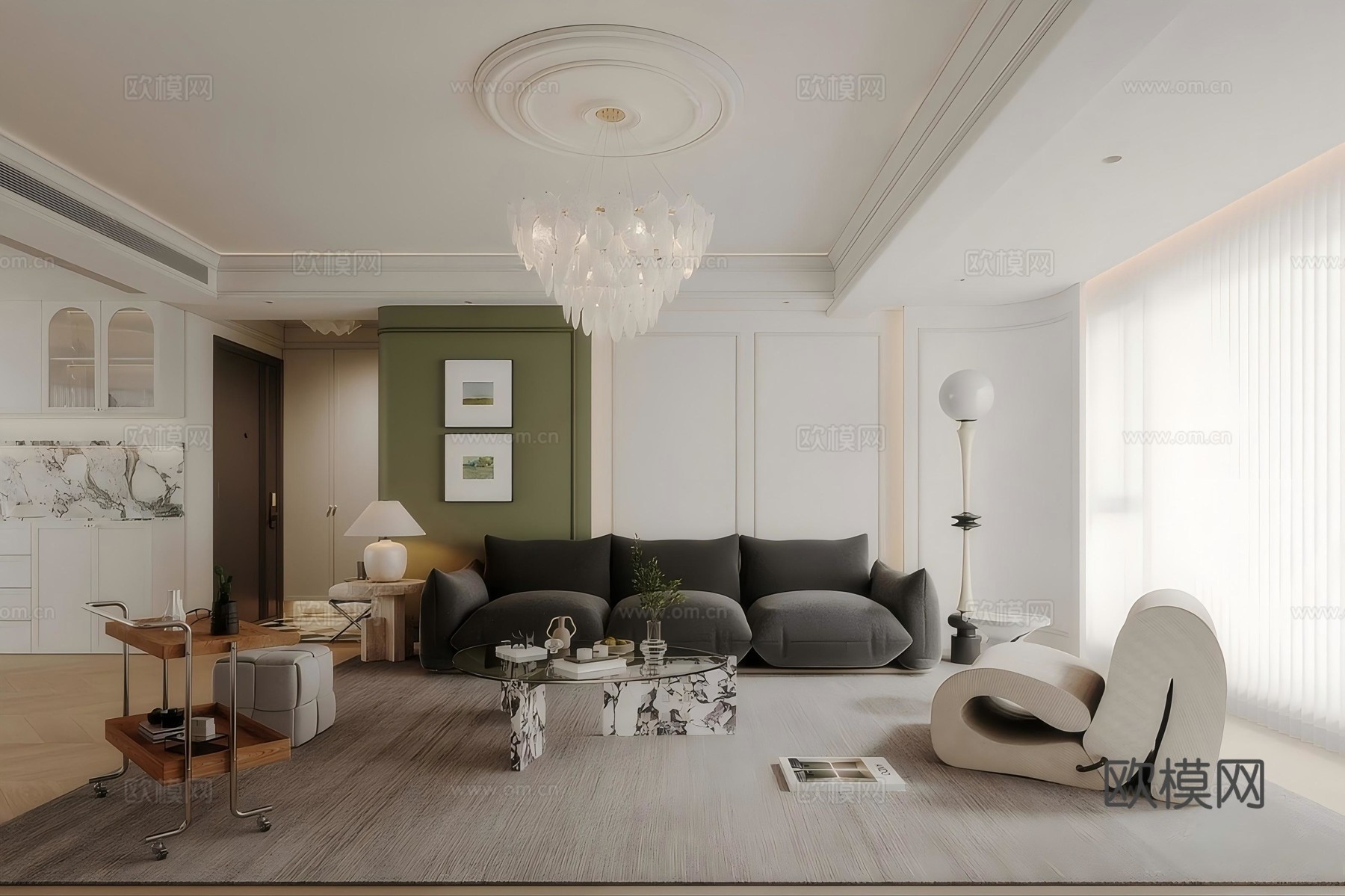 法式别墅 样板间 最新全套施工图 效果图合集cad施工图