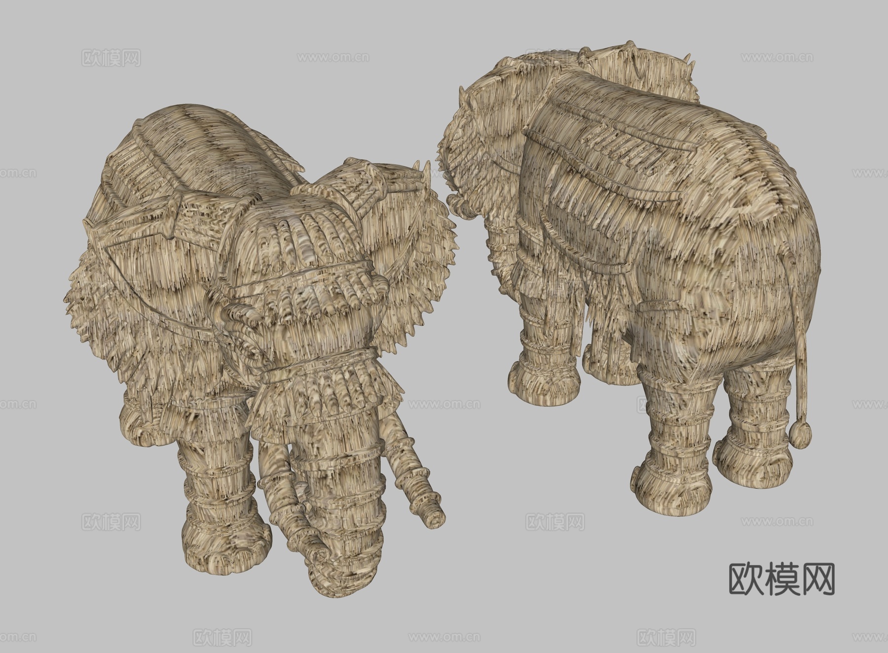 茅草雕塑 动物雕塑 农田雕塑 农田拍照打卡 农场雕塑 农场动su模型