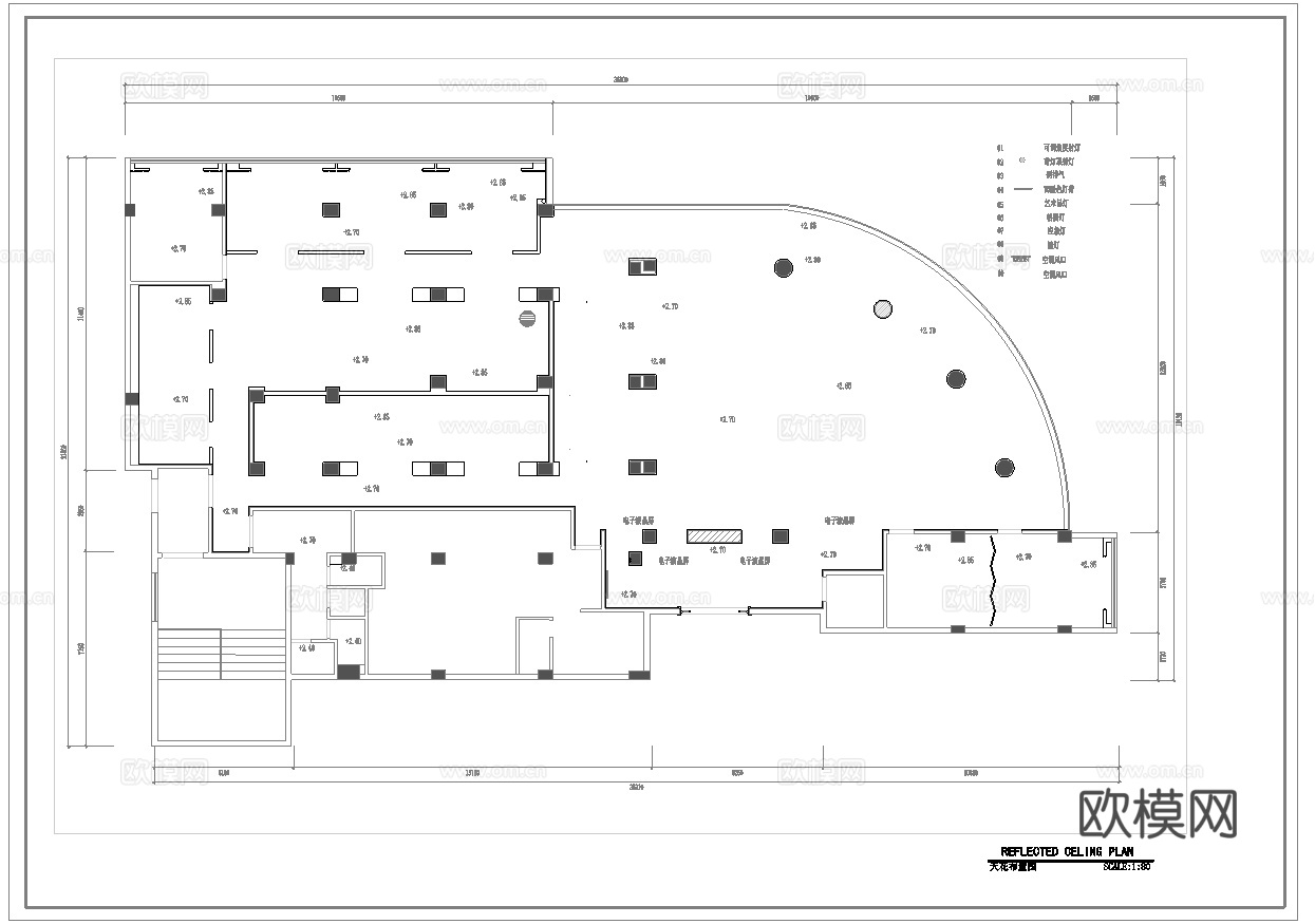 500平西餐厅 自助餐厅 最新平面施工图合集cad施工图