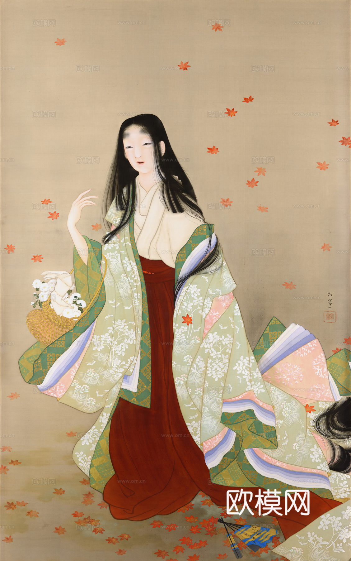 日本浮世绘人物画，日本清新人物画5下载