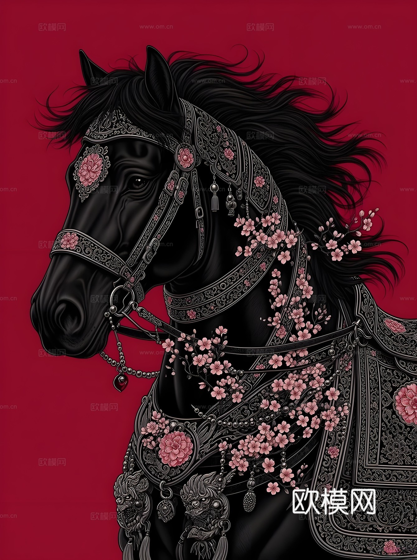 马艺术装饰画芯