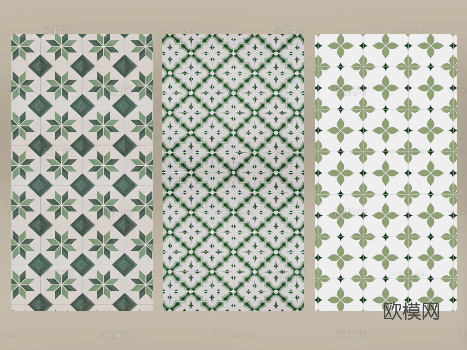 中古复古砖花砖 地砖 仿古砖su模型