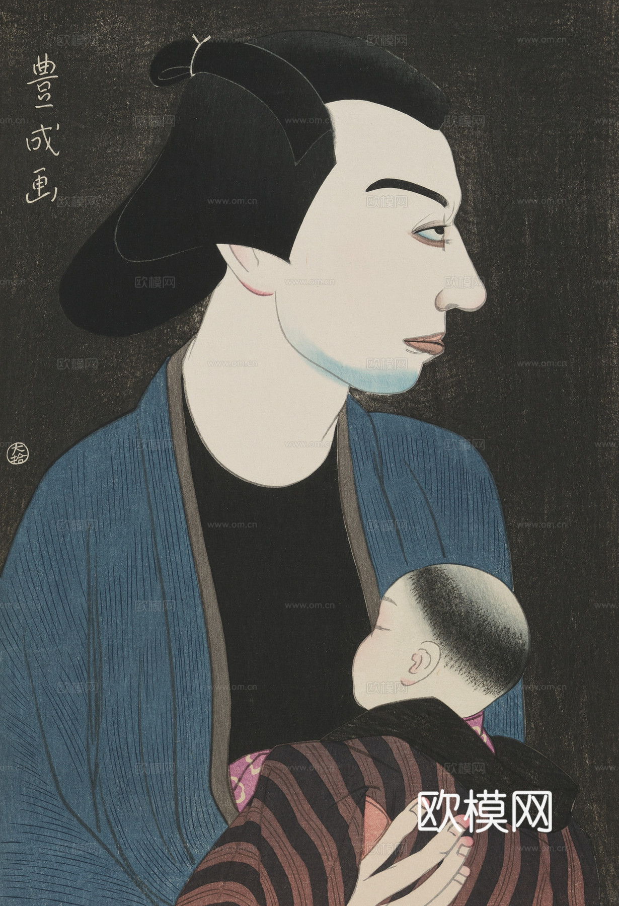 日本浮世绘人物画，日本清新人物画79