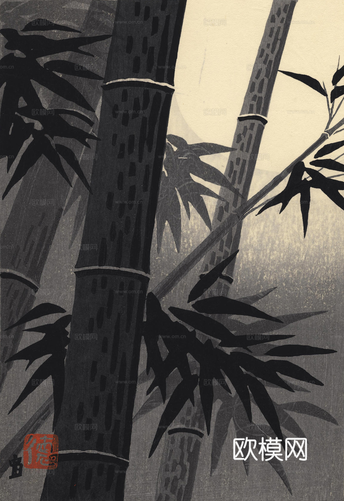 日本浮世绘风景画，日本著名景点绘画138